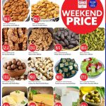 Safari Hypermarket Qatar deli and nuts counter weekend prices featuring almonds, pistachios, dates, and fresh cheese.