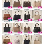 Elegant ladies handbags side bags and shopping tote bags on seasonal offer
