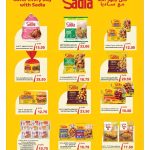 Dedicated brand flyer showcasing Sadia frozen chicken products nuggets and burgers on offer