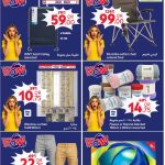 Carrefour Qatar mega discount deals featuring JRNY suitcases and Toshiba UHD TV.
