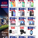 Promotional flyer page showing offers on smartphones laptops smartwatches and big screen televisions