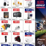 Home and kitchen appliances catalog display showing special deals on electronics