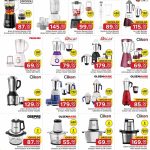 Small Kitchen Appliances Sale Leaflet showing Black & Decker Blenders, Moulinex Choppers, and Clikon Food Choppers.