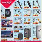 Impex smart TVs, refrigerators, and home kitchen appliances on sale at Family Food Centre Qatar.