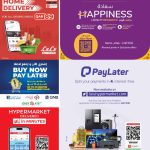 LuLu Hypermarket promotional banner highlighting free home delivery the Happiness loyalty rewards program and interest free installment plans