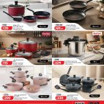 LuLu Hypermarket cookware sale leaflet showcasing nonstick fry pans and granite granite finish cooking pot sets from brands like Tefal Prestige and Falez