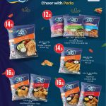 Monoprix food flyer highlighting Perla brand frozen chicken breast cubes fillet strips and hot chicken bites