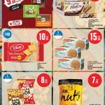 Monoprix retail catalog page detailing deals on Ritter Sport chocolates Galaxy Flutes wafer rolls Tiffany tea biscuits and Mr Nuts mixed nuts