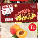 Fresh Qatari dates and imported Syrian apricots on offer in the Monoprix healthy food market section