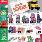 Discounted School Bags Trolley Bags and Study Desk Sets at Grand Hypermarket Qatar