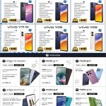 Vivo 5G and Motorola smartphones price list flyer at Rawabi Hypermarket Qatar.