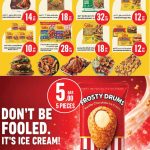 Monoprix Qatar deals on Sadia frozen chicken items and Frosty Drumps Ice Cream 5-piece deal.