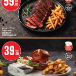 Monoprix Qatar hot cooked meals featuring grilled Wagyu striploin steak and Wagyu beef burger with fries