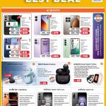 Xiaomi Redmi 17, Redmi Note 15 Pro, Redmi Buds 8, and Infinix HOT 70 Pro 5G discounted price flyer at Safari Mobile Shop Qatar.